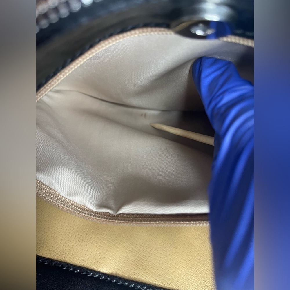 90s Vintage Florence Moon Leather Side-snap Satchel | Made in Italy - Picture 9 of 14